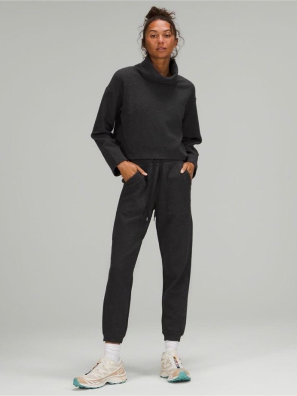 lululemon athletica Charcoal Cropped Turtleneck Sweater - Picture 3 of 6